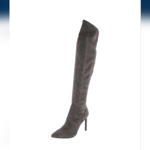 NINE WEST Womens Over-The-Knee Boot - 8.5 Grey Suede